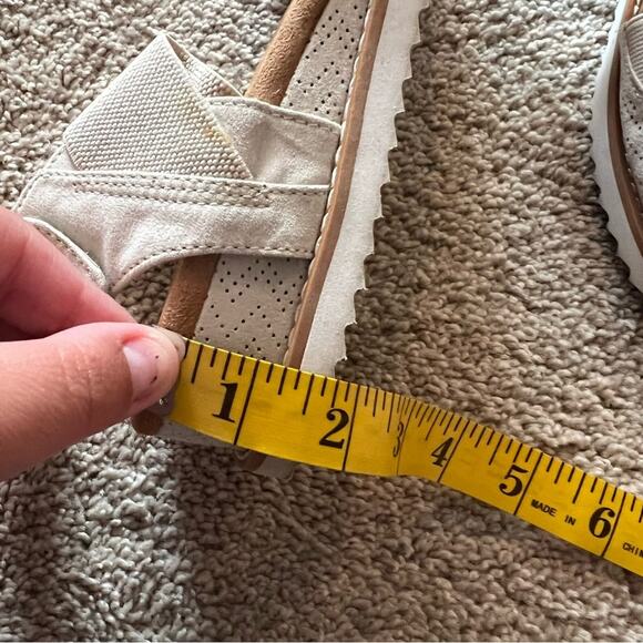 Skechers Memory Foam Open Toe Strappy Sandals Women's Size 10 Off White - Picture 11 of 15